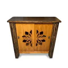 MARFELD MUEBLES - ARRIMO DE MADERA PUERTA CORREDIZAS LARGAS PATINA