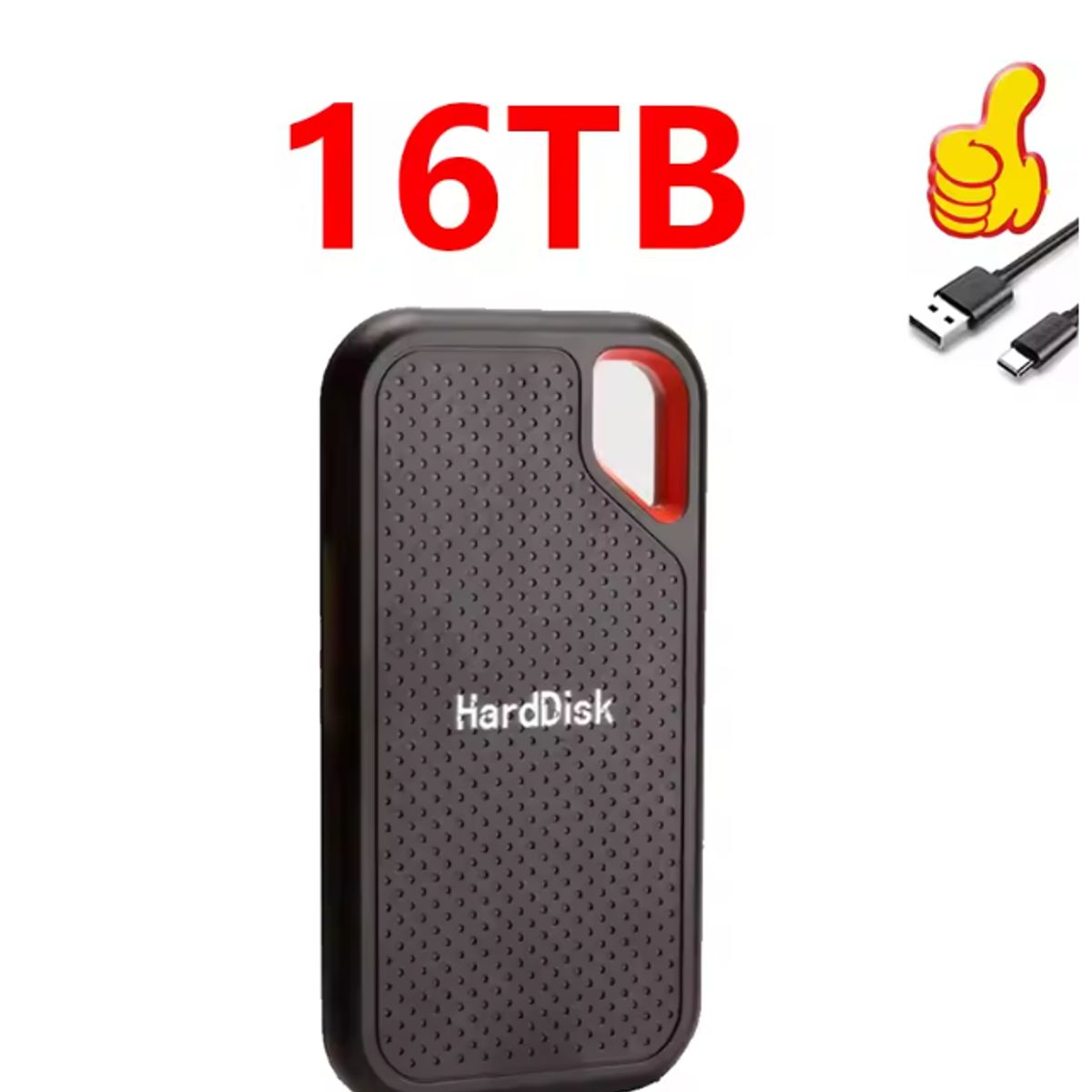 GENERICO - Disco duro externo de alta velocidad disco duro portátil de 16TB SSD  USB31
