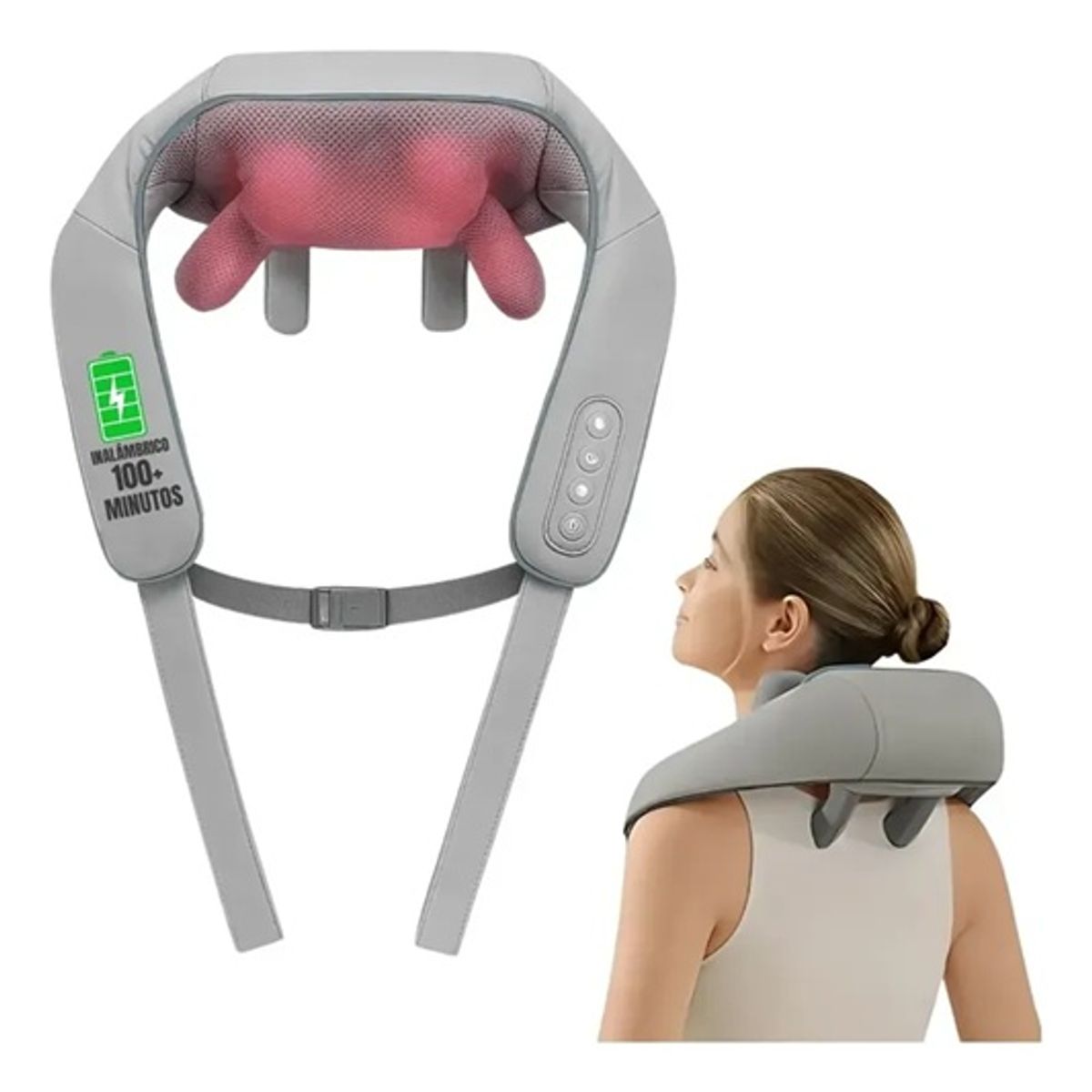 GENERICO - Masajeador Inalámbrico Para Cuello y Cervical con Calor