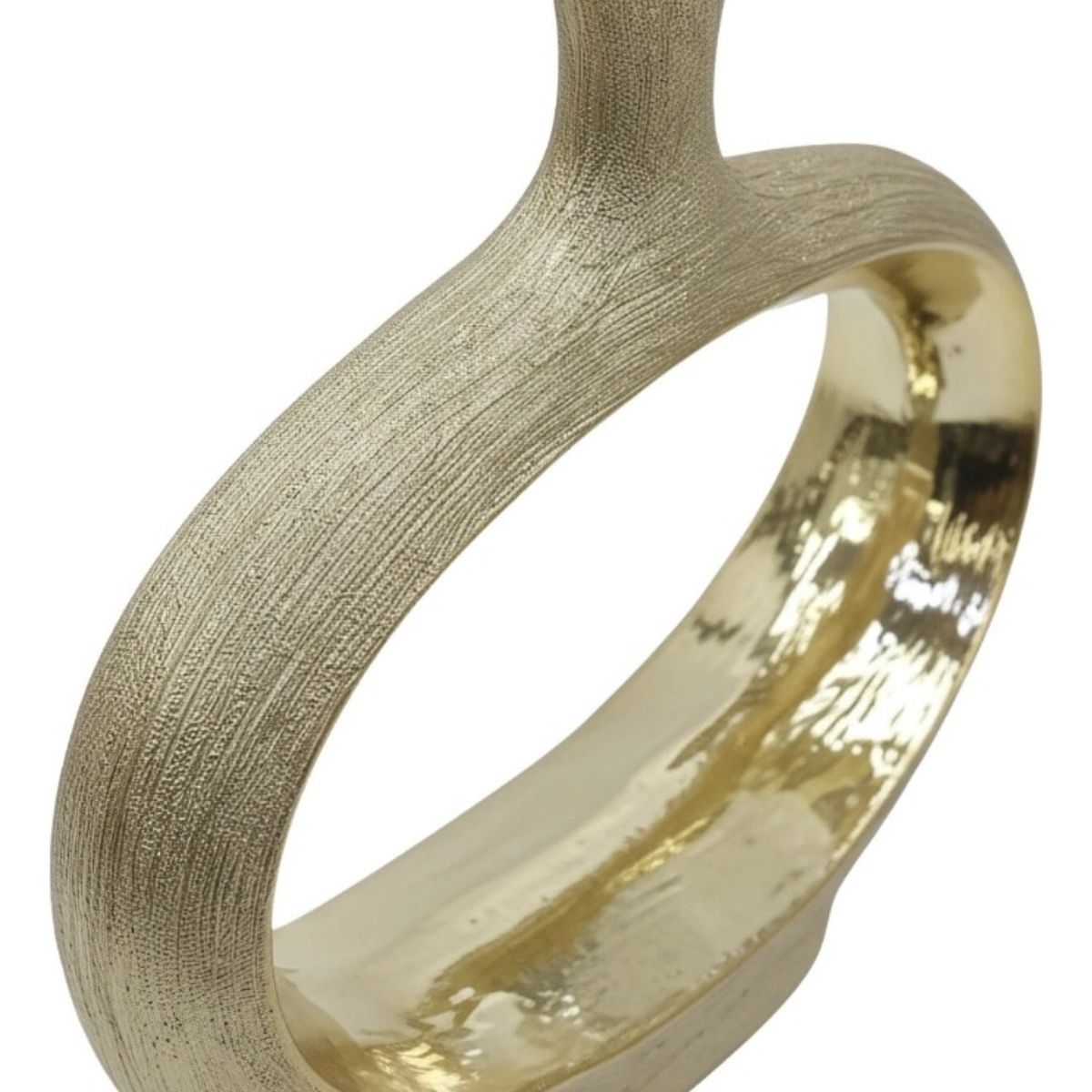 GENERICO - Jarrón Decorativo Moderno Dorado Texturizado