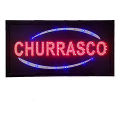 GENERICO - Letreros Leds Luminosos Letrero Texto Color Churrasco color negro