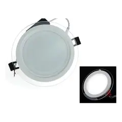 GENERICO - Pack X10 Foco Led Panel Cristal 6w Embutido Plafón Luz Frío