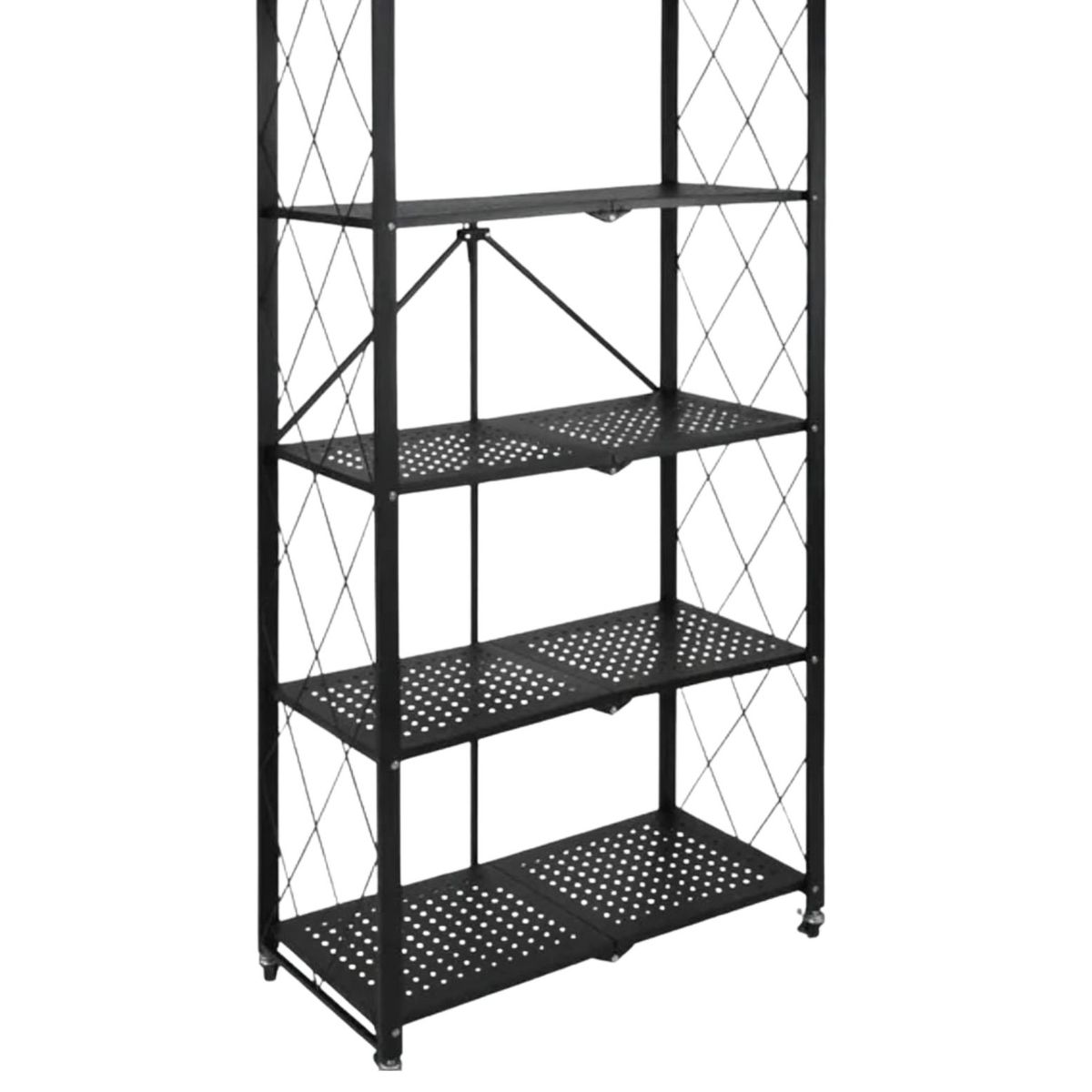 GENERICO - Estante Metálico 5 Niveles Plegable Negro