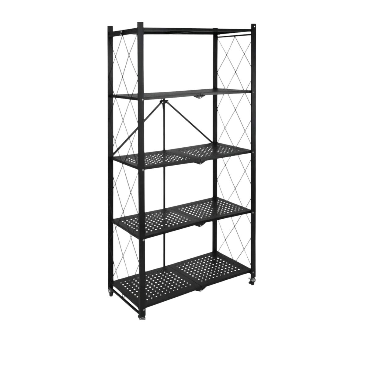 GENERICO - Estante Metálico 5 Niveles Plegable Negro