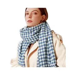 OMAS - Bufanda Echarpe Pashmina Diseño Pata de Gallo (Houndstooth)   72x210 cm