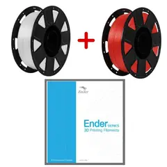 ENDER - Pack Filamento PLA Blanco + Rojo 1kg - Filamentos