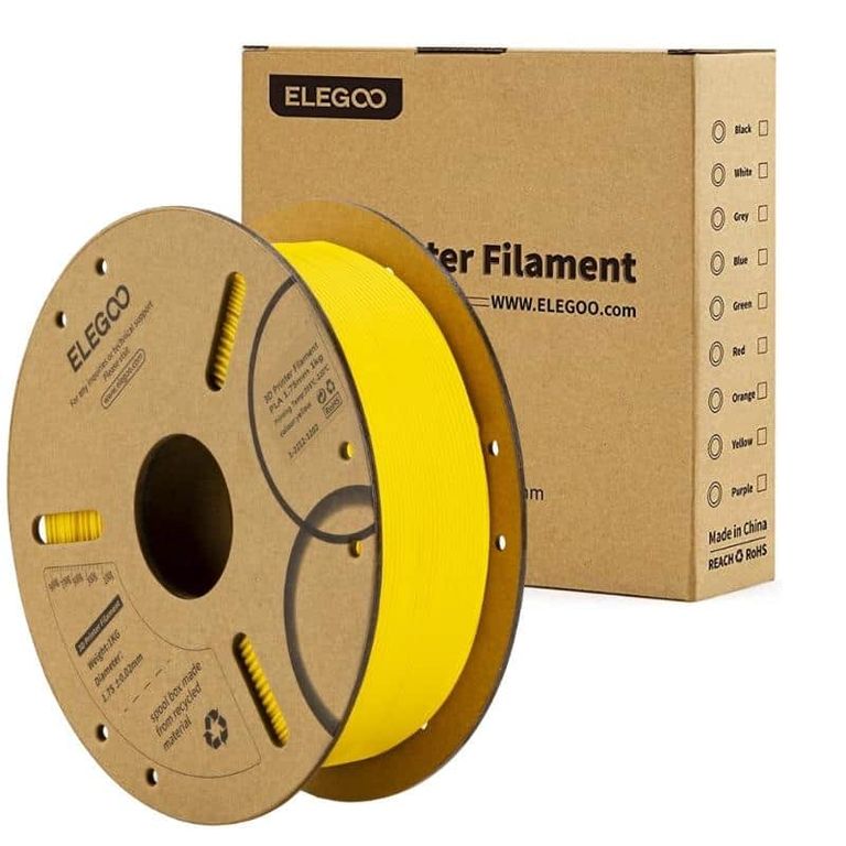 Filamento PLA Amarillo 1kg Elegoo - Filamentos