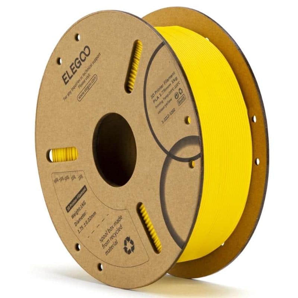 ELEGOO - Filamento PLA Amarillo 1kg Elegoo - Filamentos