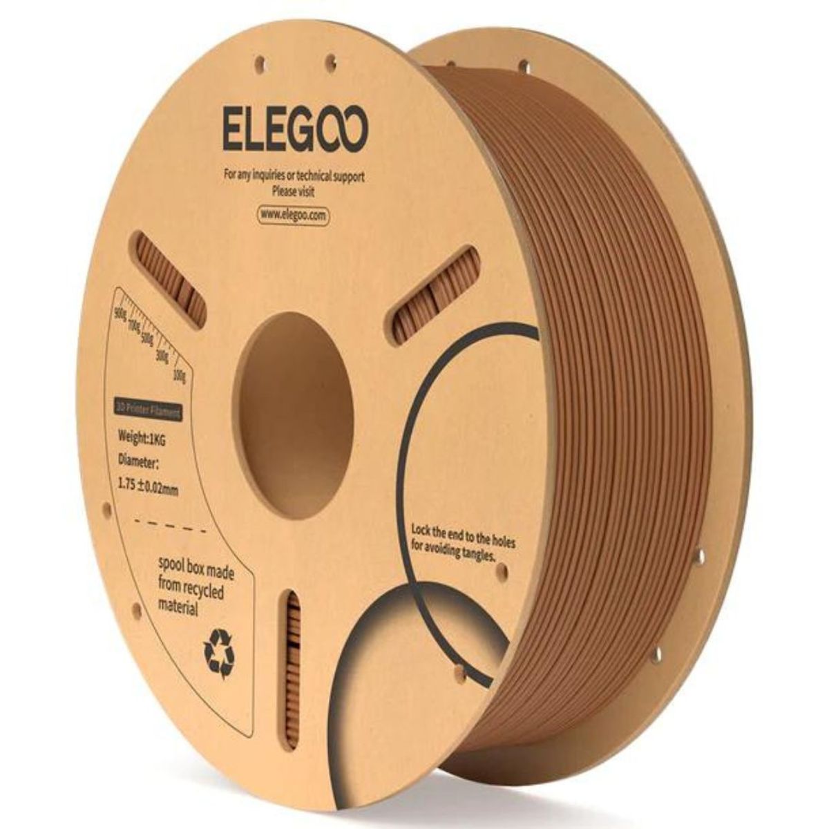 ELEGOO - Filamento PLA Café 1kg Elegoo - Filamentos