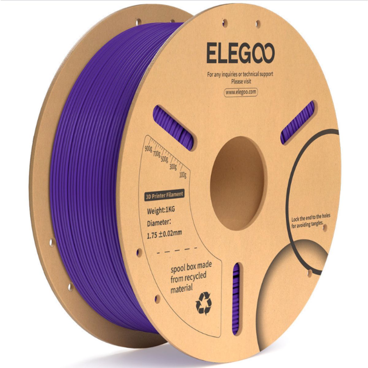 ELEGOO - Filamento PLA+ Morado 1kg Elegoo - Filamentos