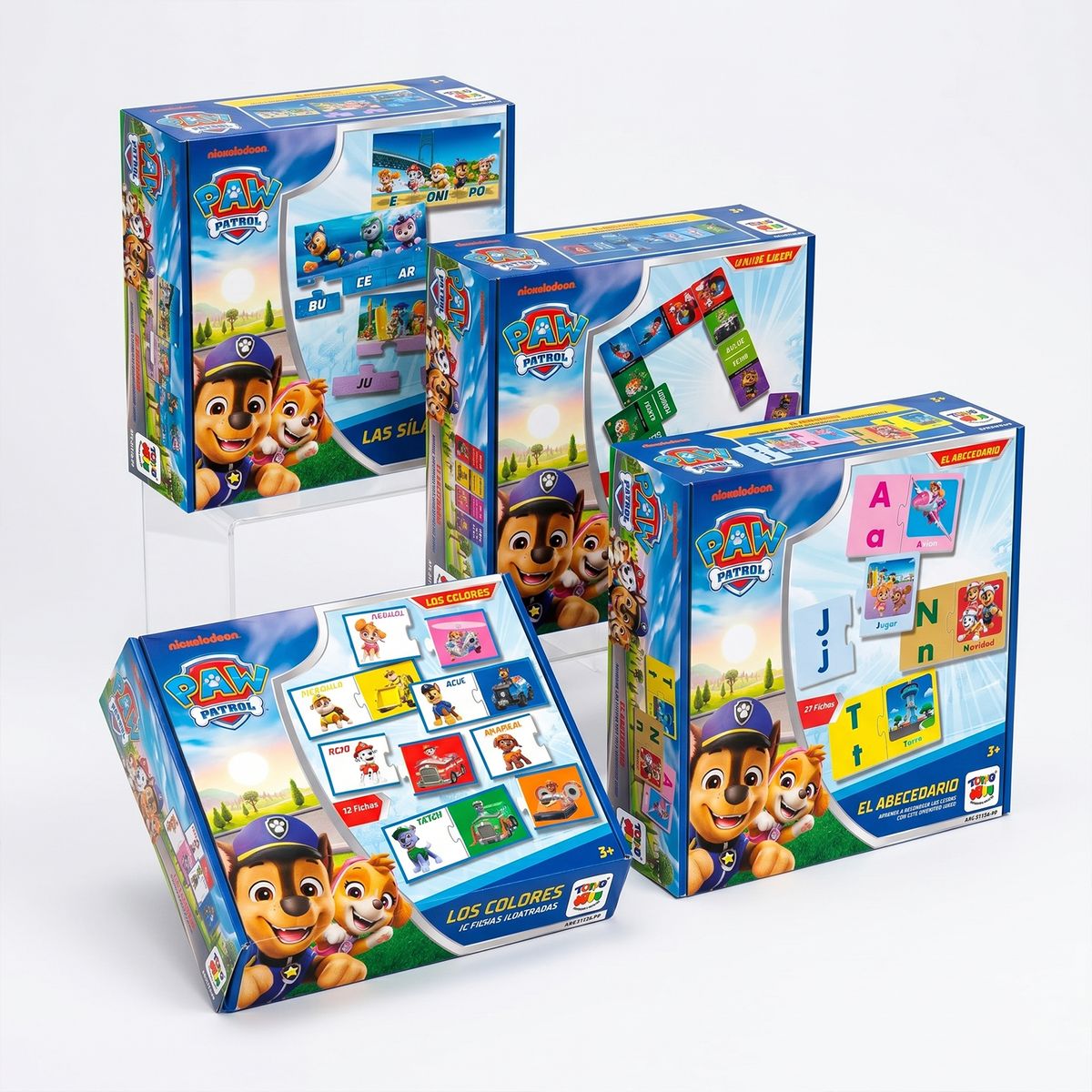 PAW PATROL - Pack x4 Juegos Educativos Paw Patrol Colección Completa