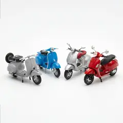 WELLY - Pack x4 Motos Vespa Escala 1:18