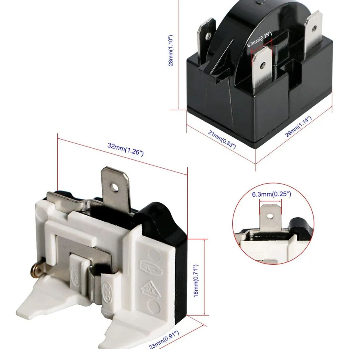 GENERICO - Relé De Arranque Ptc Partida Compresor Térmico Refrigerador