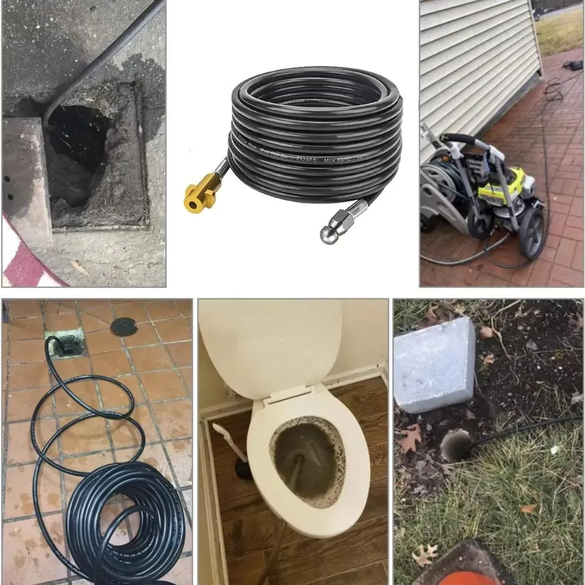 KUANGYE - Manguera 10mts Destape Alcantarillado Tuberías Para Karcher