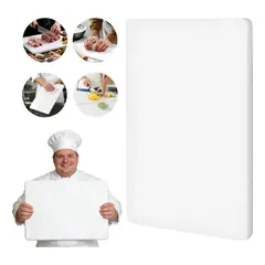 KUANGYE - Tabla de Cortar Profesional Plástica 46x32cm Blanca Antideslizante