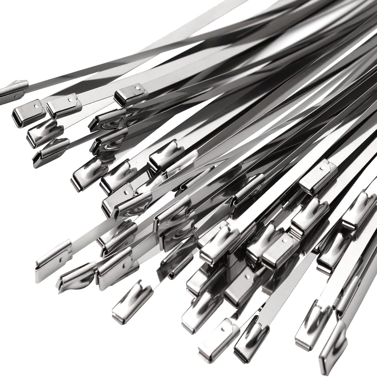 100Pcs Abrazadera Metálica 4.6mm × 500mm Amarra Acero Inoxidable, marca KUANGYE - Foto Principal