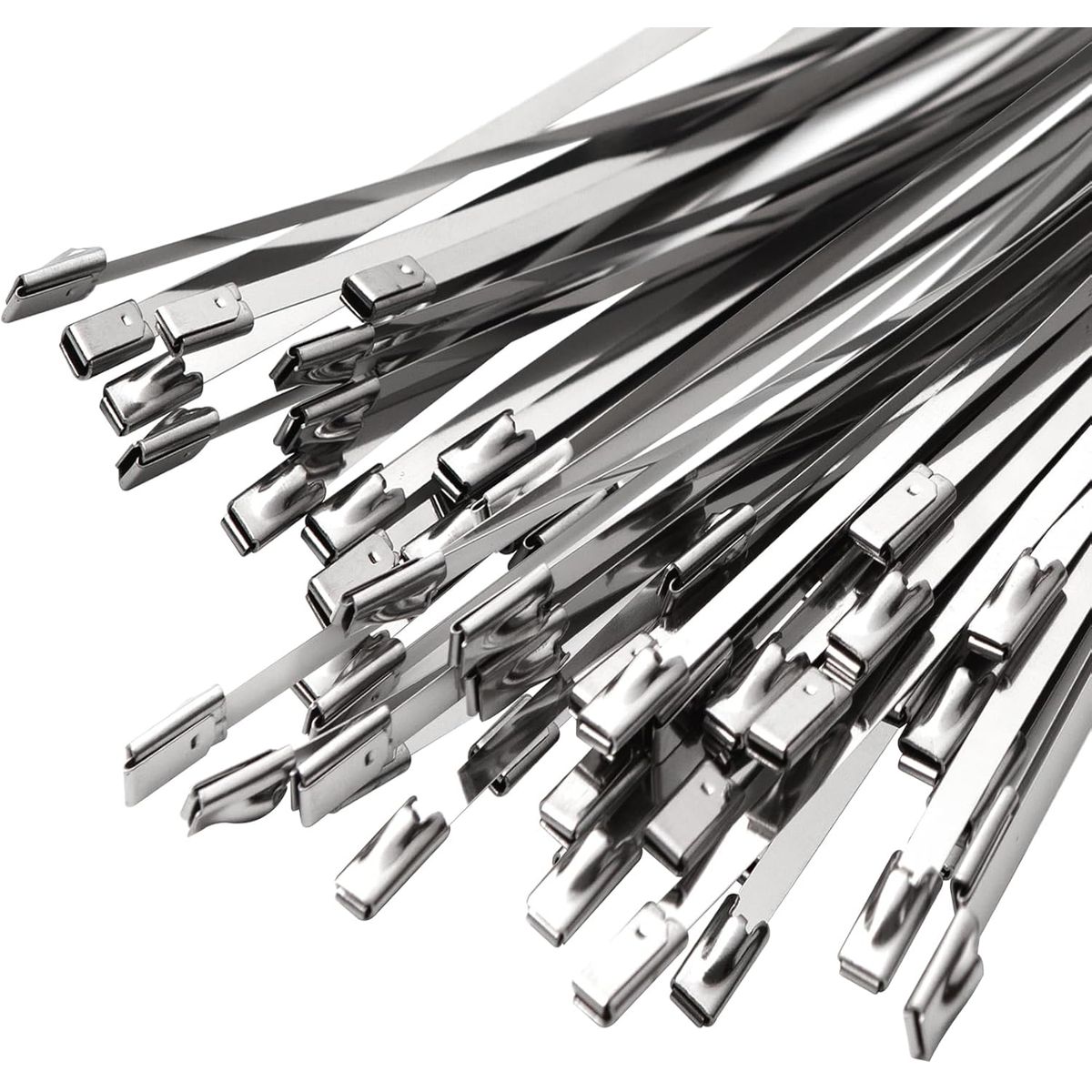 100Pcs Abrazadera Metálica 4.6mm × 500mm Amarra Acero Inoxidable, marca KUANGYE - Foto Principal
