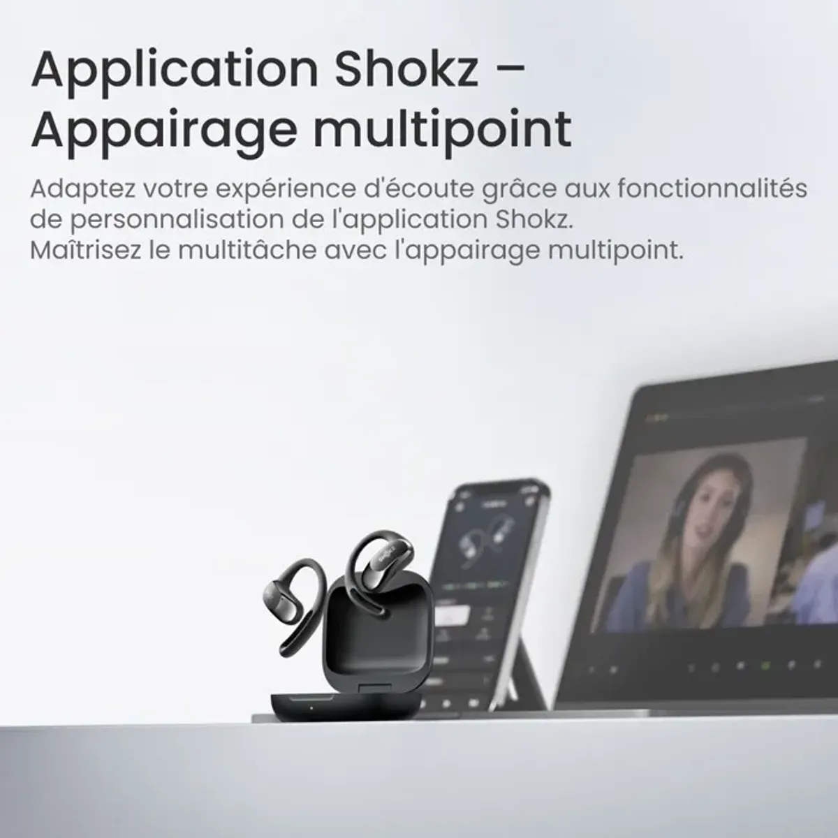 SHOKZ - SHOKZ OpenFit Air T511 Wireless Bluetooth Earbuds