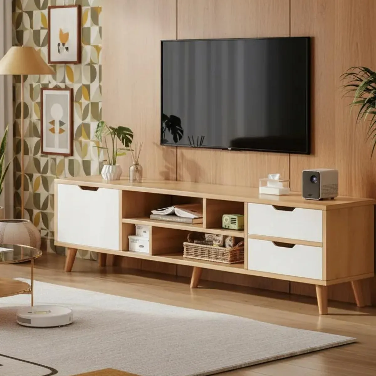 SUPERCENTER - Rack De Tv Hecho De Madera Resisitante 120x30x38cm