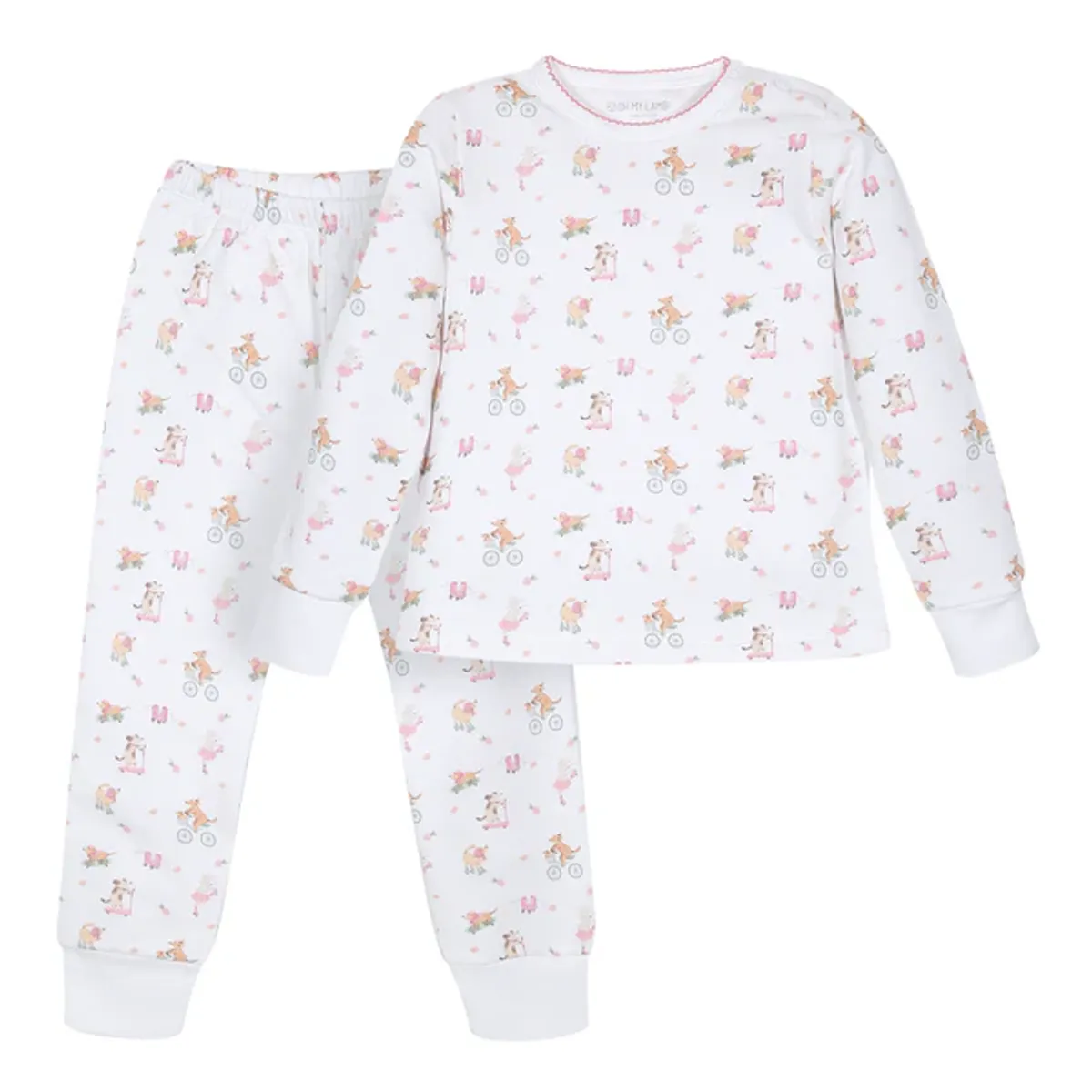 OH MY LAMB - Pijama franela perritas en patines