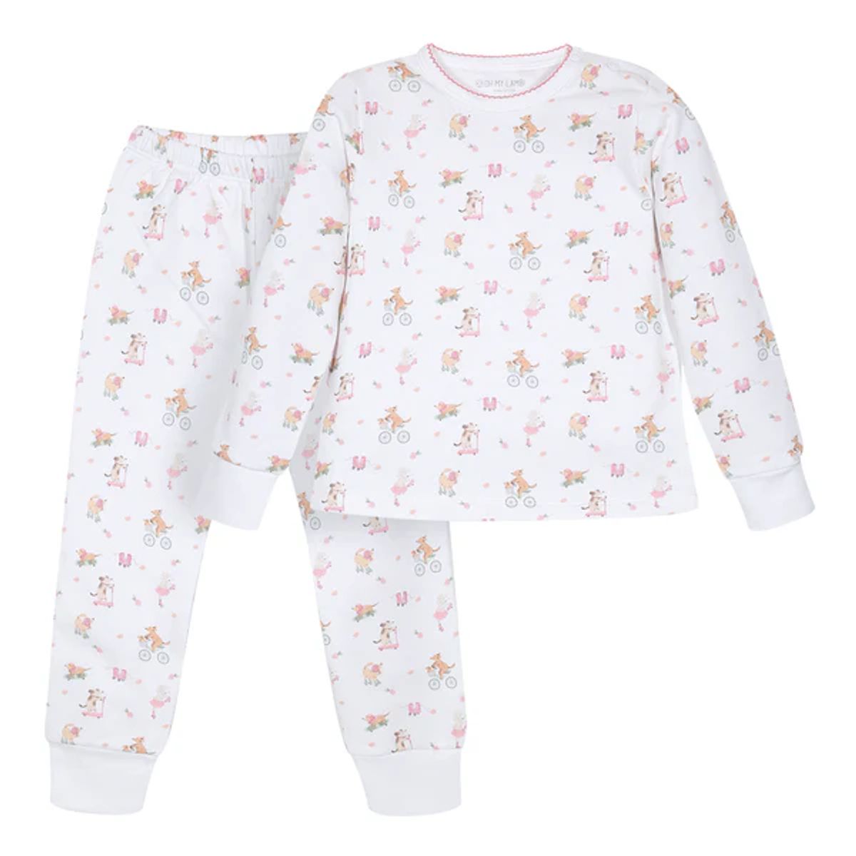 OH MY LAMB - Pijama franela perritas en patines
