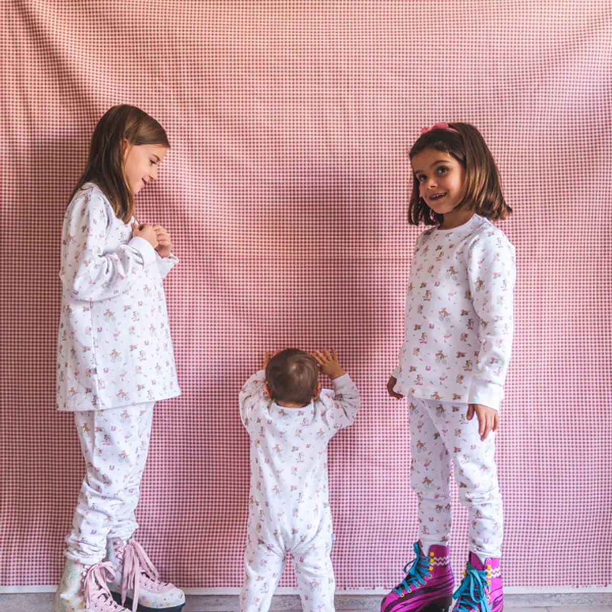 OH MY LAMB - Pijama franela perritas en patines