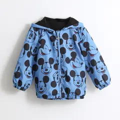 DISNEY - Cortaviento Niño Full Print Orejas Mickey Azul