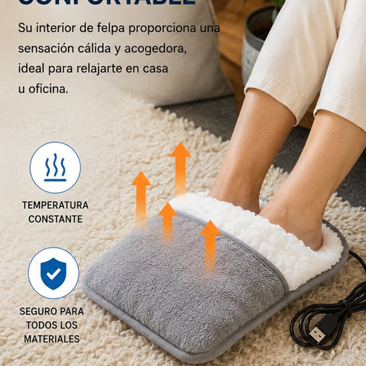MOVI - Calienta Pies USB Multifuncional  Relajación y Calor para el Invierno