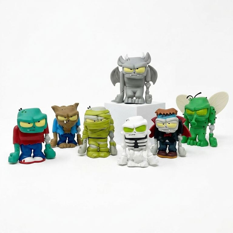 Pack x8 Figuras Ultra Zombies Coleccion Completa 8 cm