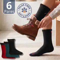 UTILISIMO - Pack 6 Calcetínes Chiporro Mujer Ultra Térmico Invierno Polar Surtido Unicolor