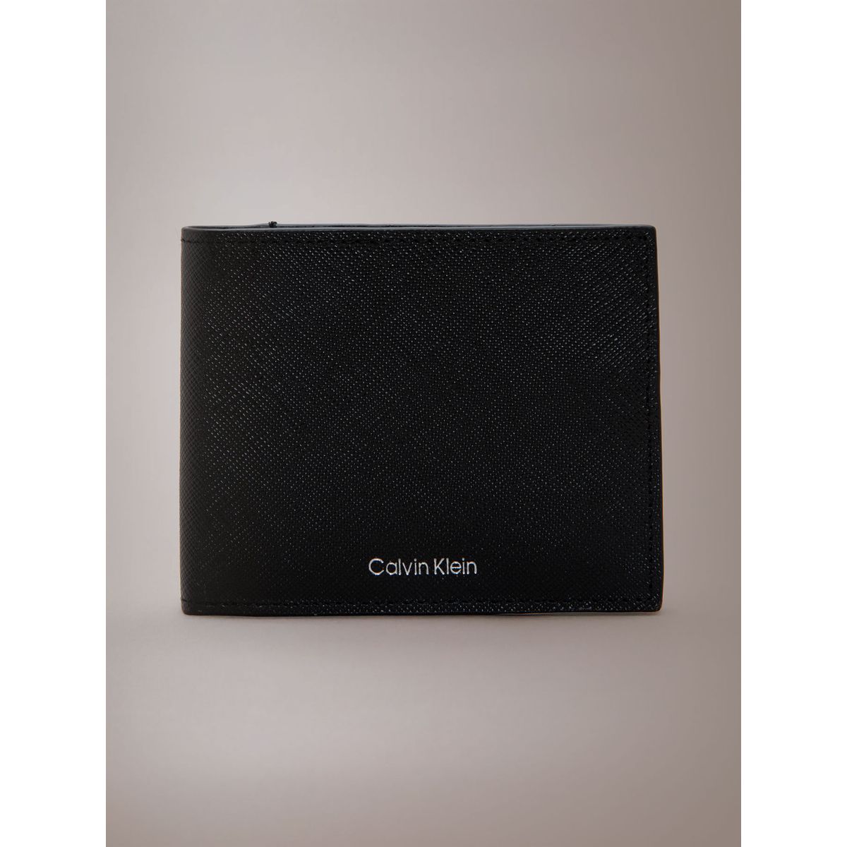 CALVIN KLEIN - Billetera Refined Billfold de Cuero Negro Calvin Klein