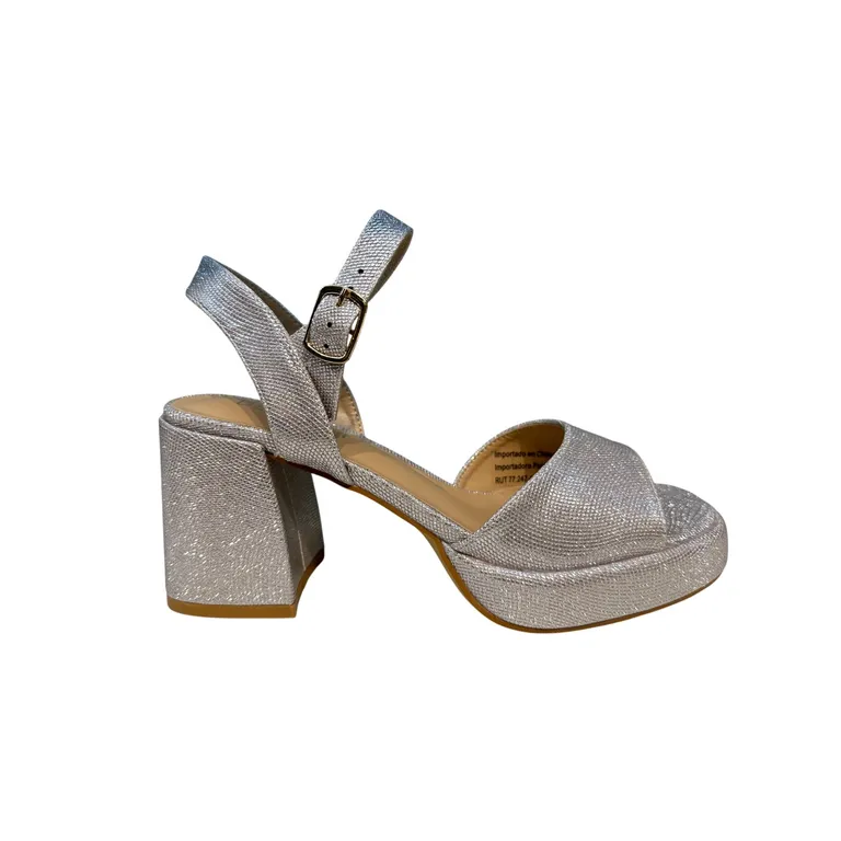 Sandalia Mujer Glitter/Plata Luci