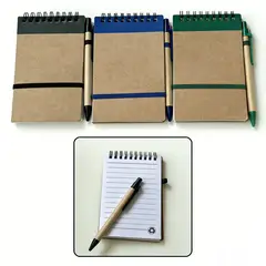 MOONCORE - Pack De 10 Cuadernos Sustentables+bolígrafo, Varios Colores