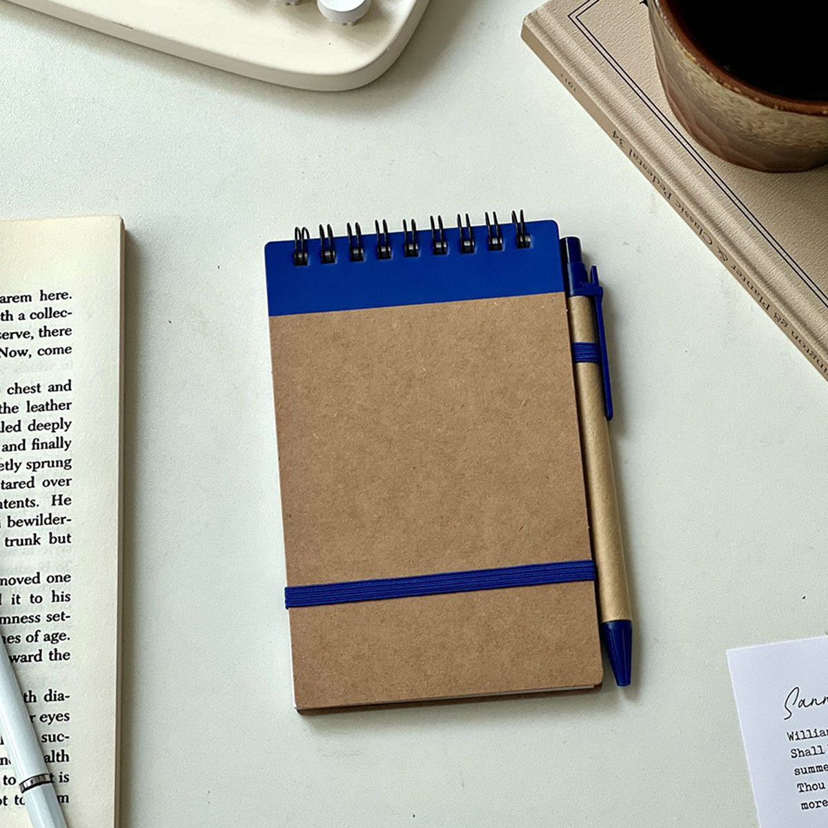 MOONCORE - Pack De 10 Cuadernos Sustentables+bolígrafo, Varios Colores