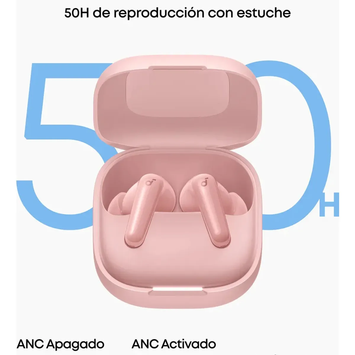 SOUNDCORE - Audífonos Bluetooth ANC 52dB LDAC Hi-Res IP55 50h Carga Rápida Soundcore P31i