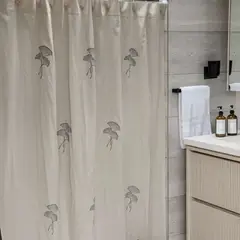 LOUNGE - Cortina De Baño Hojas Bordadas