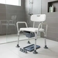 GENERICO - Silla De Ducha Con Brazos Y Baño Portátil Antideslizante