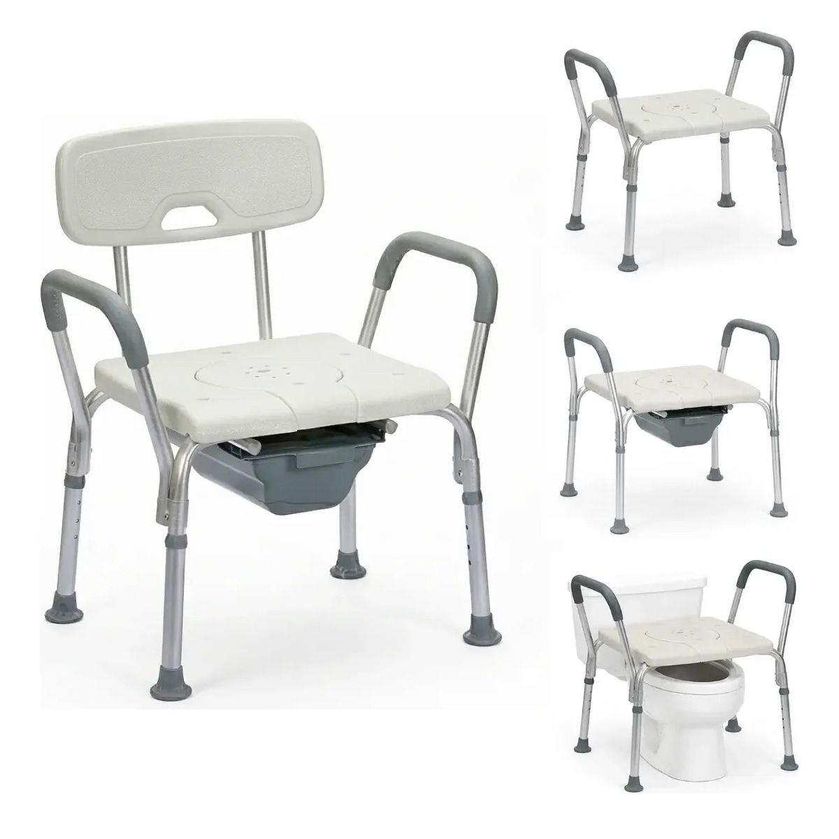 GENERICO - Silla De Ducha Con Brazos Y Baño Portátil Antideslizante