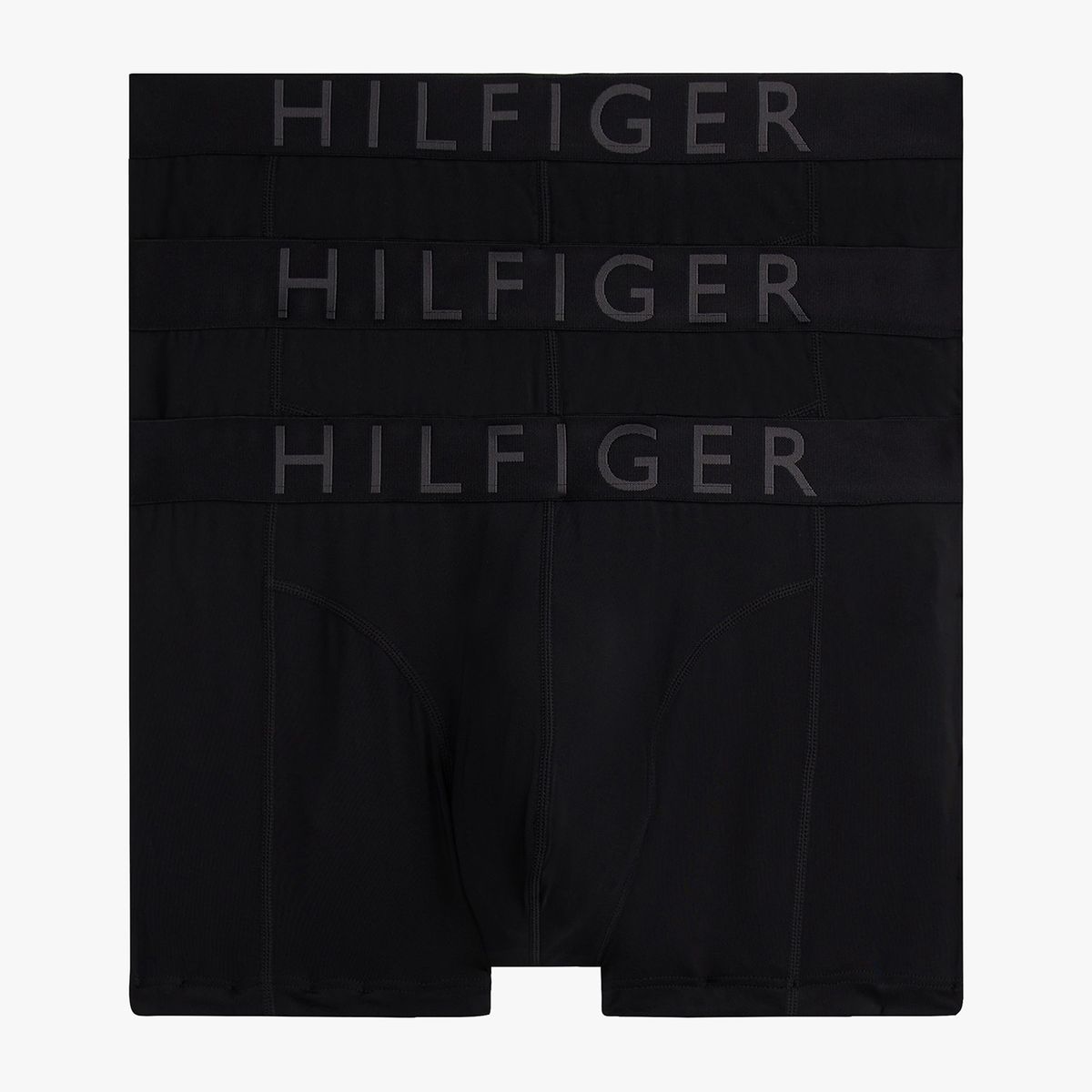 TOMMY HILFIGER - Pack De 3 Calzoncillos Trunk De Microfibra Negro Tommy Hilfiger