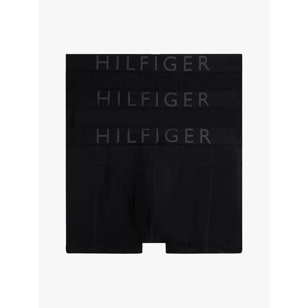 TOMMY HILFIGER - Pack De 3 Calzoncillos Trunk De Microfibra Negro Tommy Hilfiger