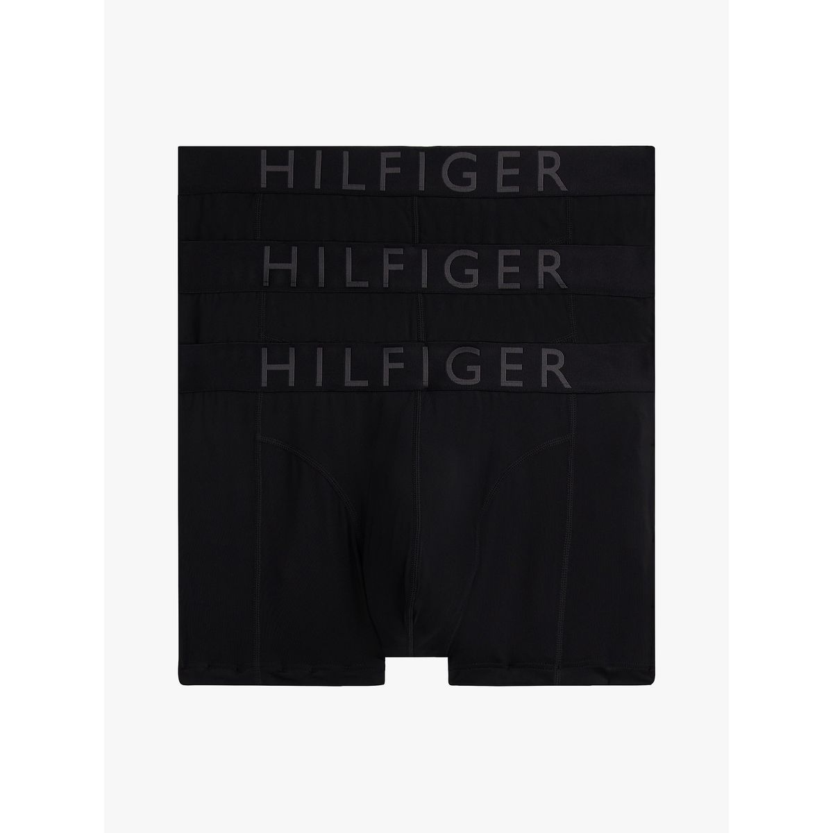 TOMMY HILFIGER - Pack De 3 Calzoncillos Trunk De Microfibra Negro Tommy Hilfiger