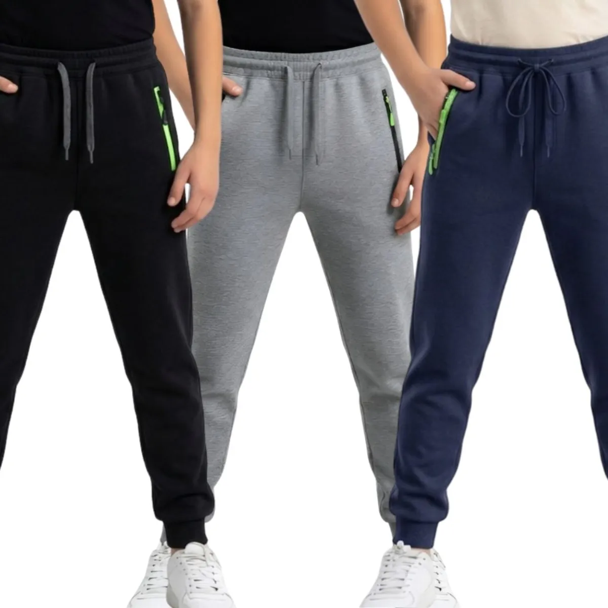 LOOK SHOP - Pack 3 Pantalón Jogger Juvenil, Niño. Forro Piel, Térmico 0791