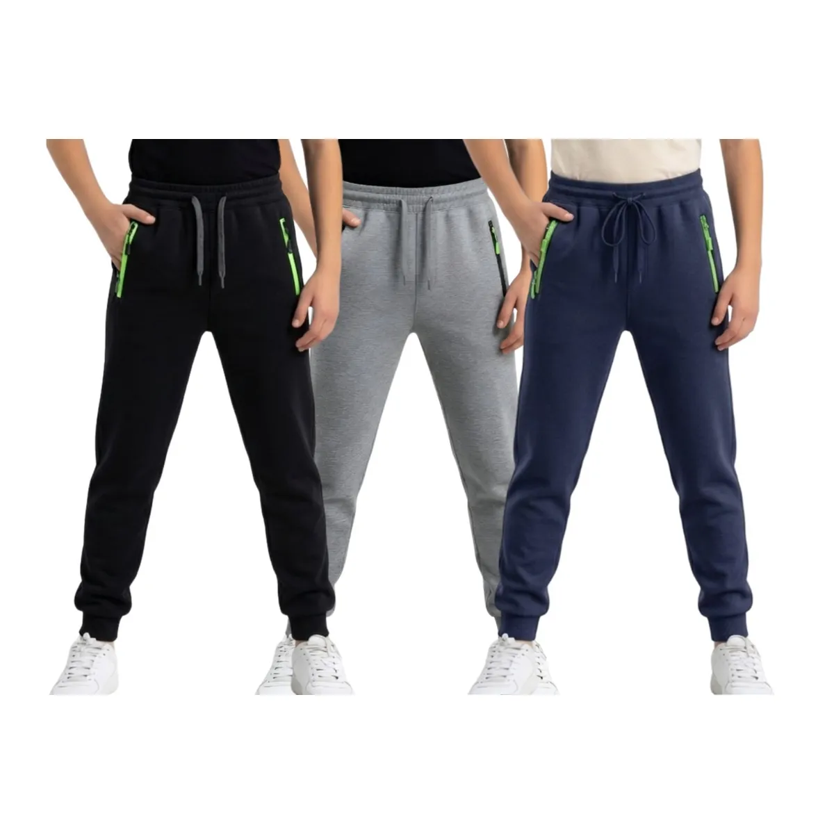 LOOK SHOP - Pack 3 Pantalón Jogger Juvenil, Niño. Forro Piel, Térmico 0791