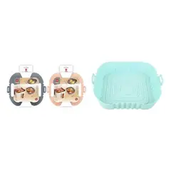 GENERICO - Cesta De Silicona Cuadrada Para Freidora de Aire - 22cm, Colores Surtidos, 1 PCS