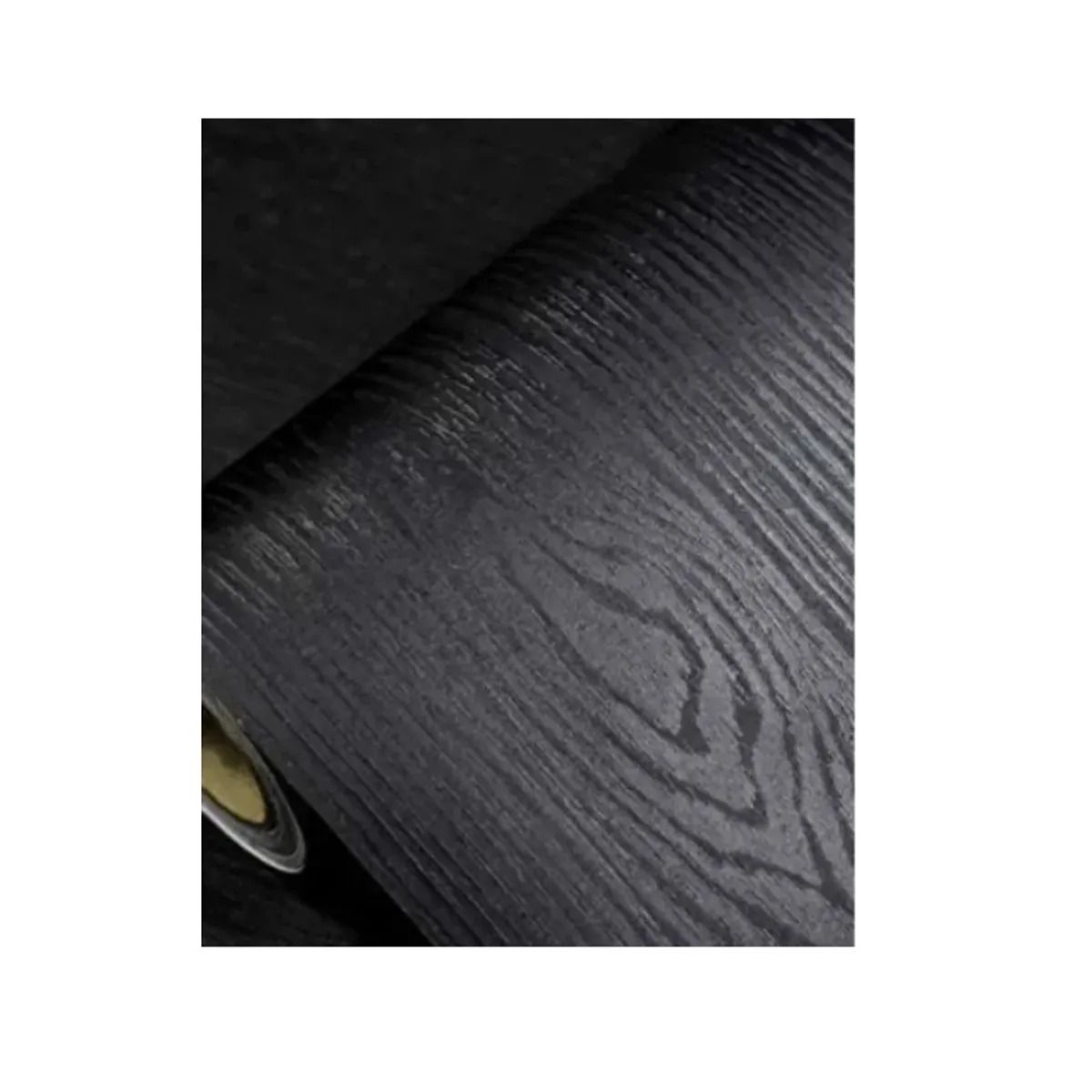 GENERICO - Papel Mural Autoadhesivo Madera Negro Texturizado Pack 3 Rollos 18 m²