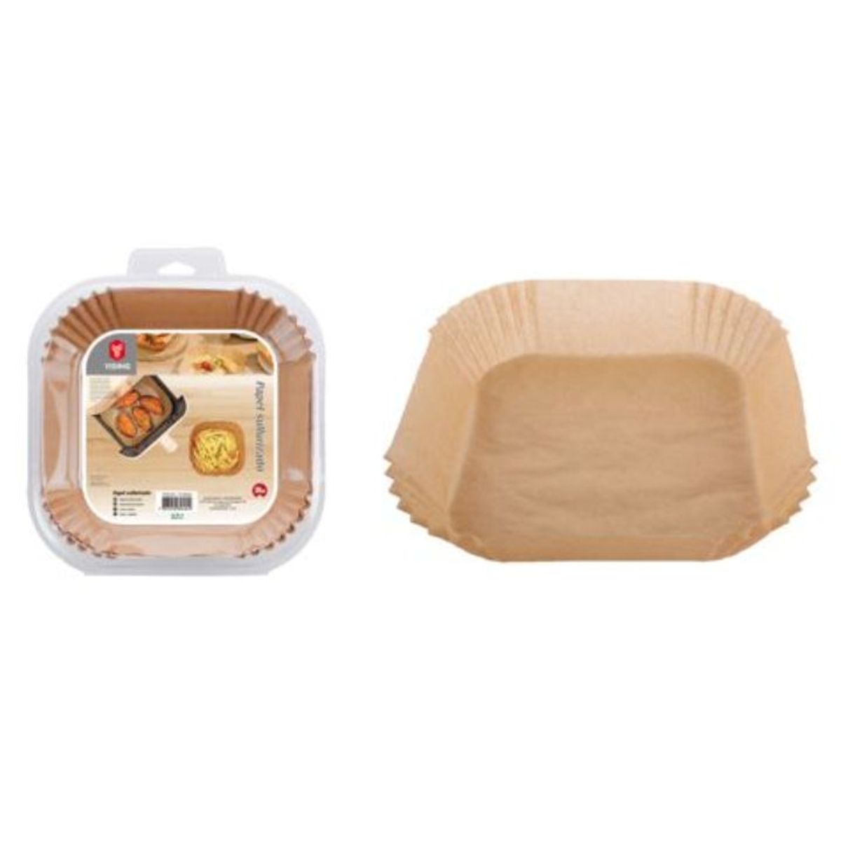 GENERICO - Papel Sulfurizado Para Freidora De Aire - 20cm, Kraft, 50 PCS