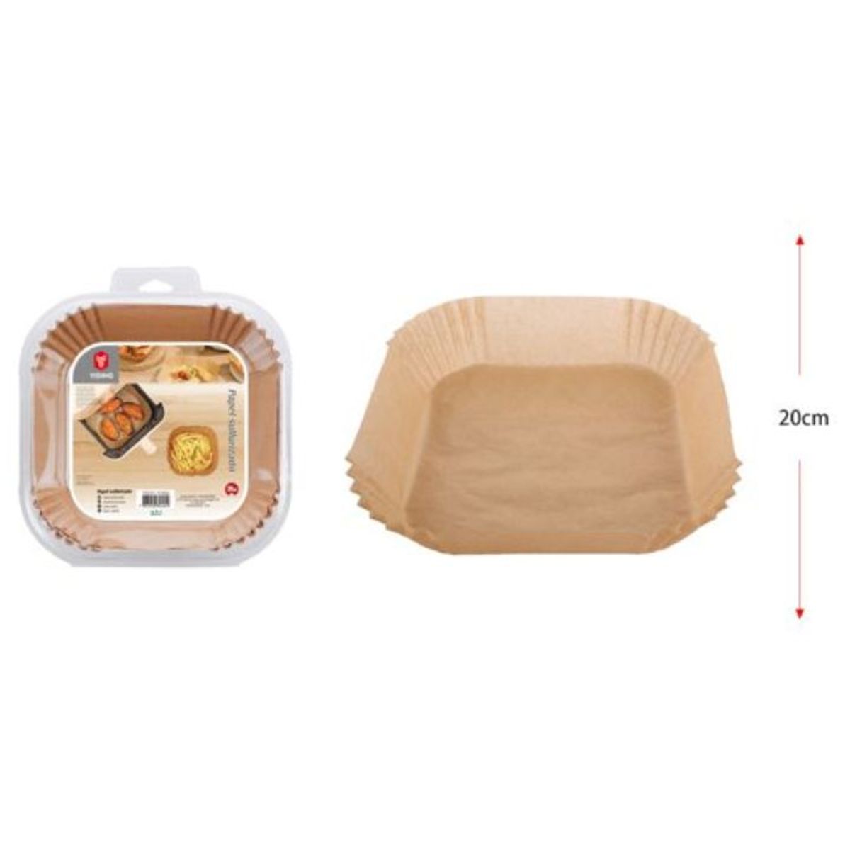 GENERICO - Papel Sulfurizado Para Freidora De Aire - 20cm, Kraft, 50 PCS