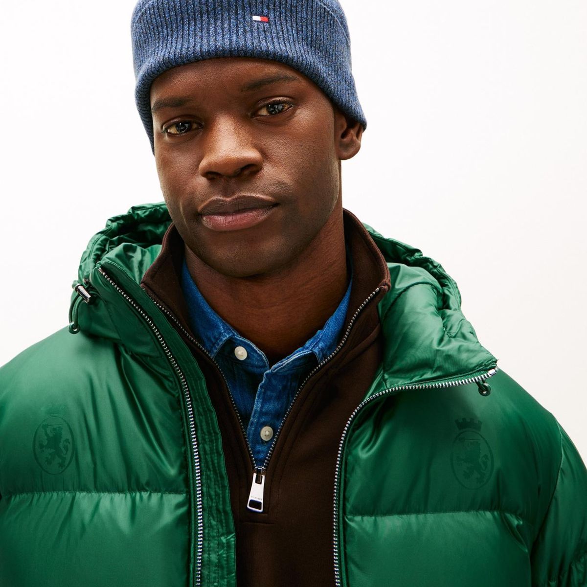 TOMMY HILFIGER - Gorro Solid Con Logo Azul Tommy Hilfiger