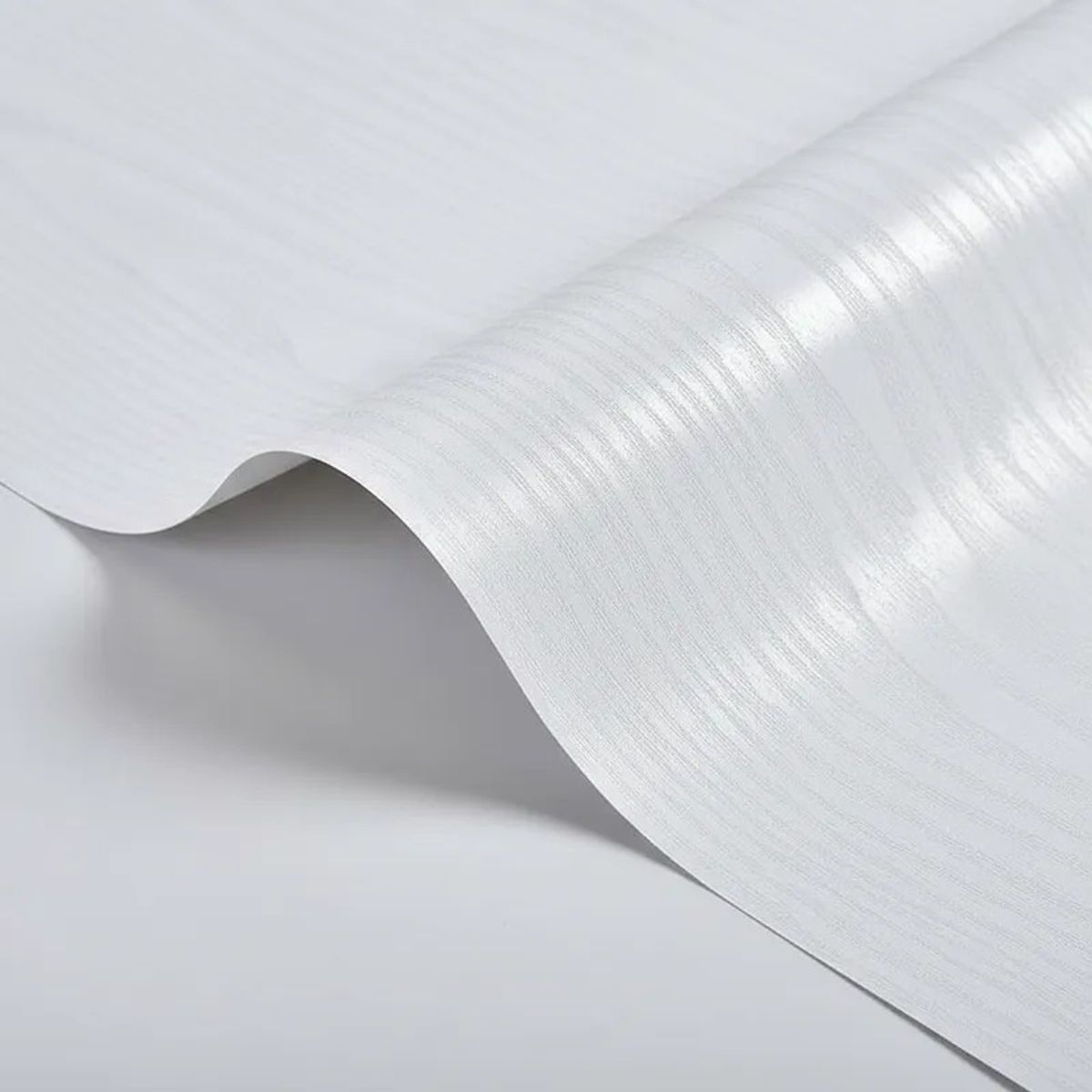 GENERICO - Papel Mural Autoadhesivo Madera BlancaTexturizado Pack 3 Rollos 18 m²