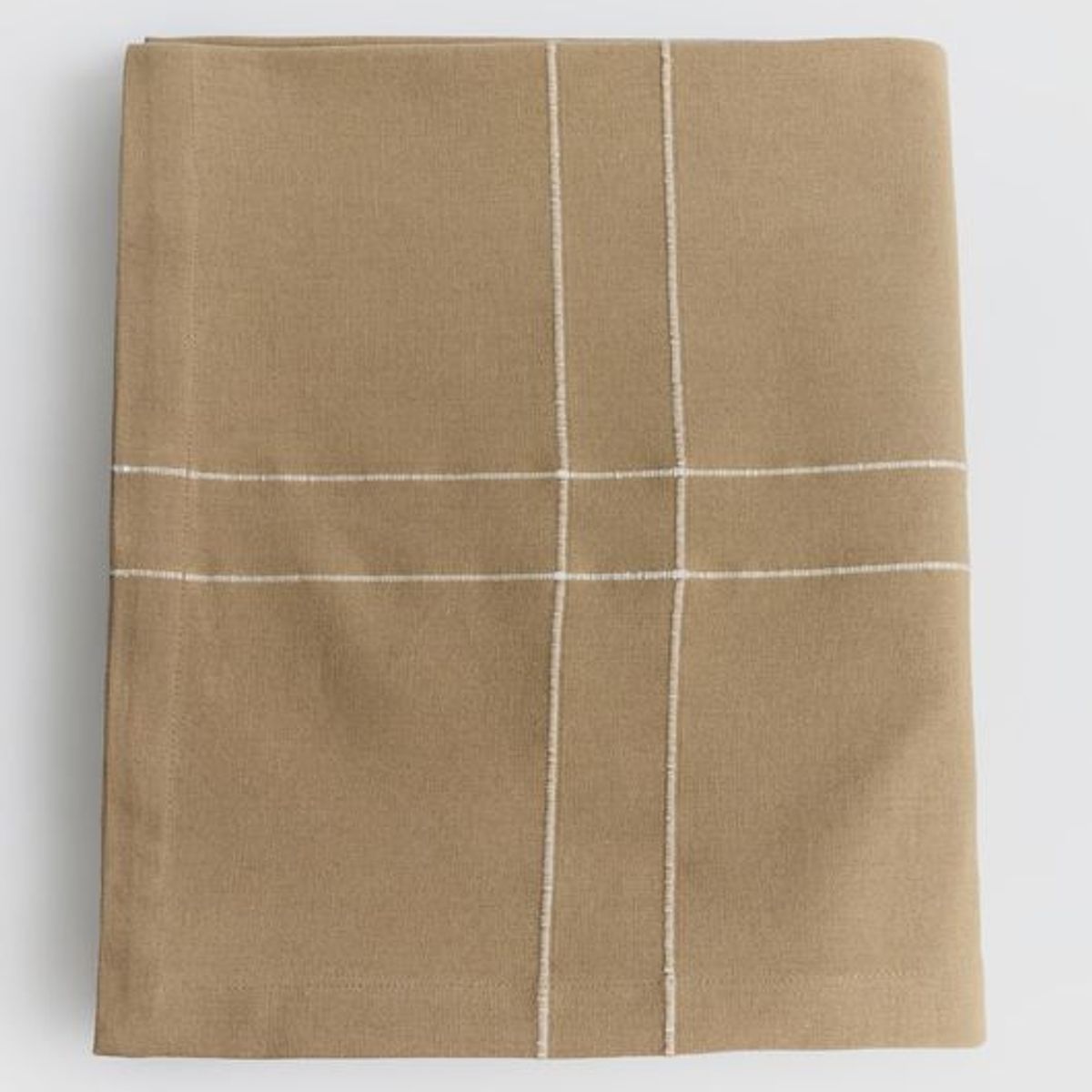 LOUNGE - Mantel Líneas Bordadas Woman Beige 180 x 300 cm LOUNGE